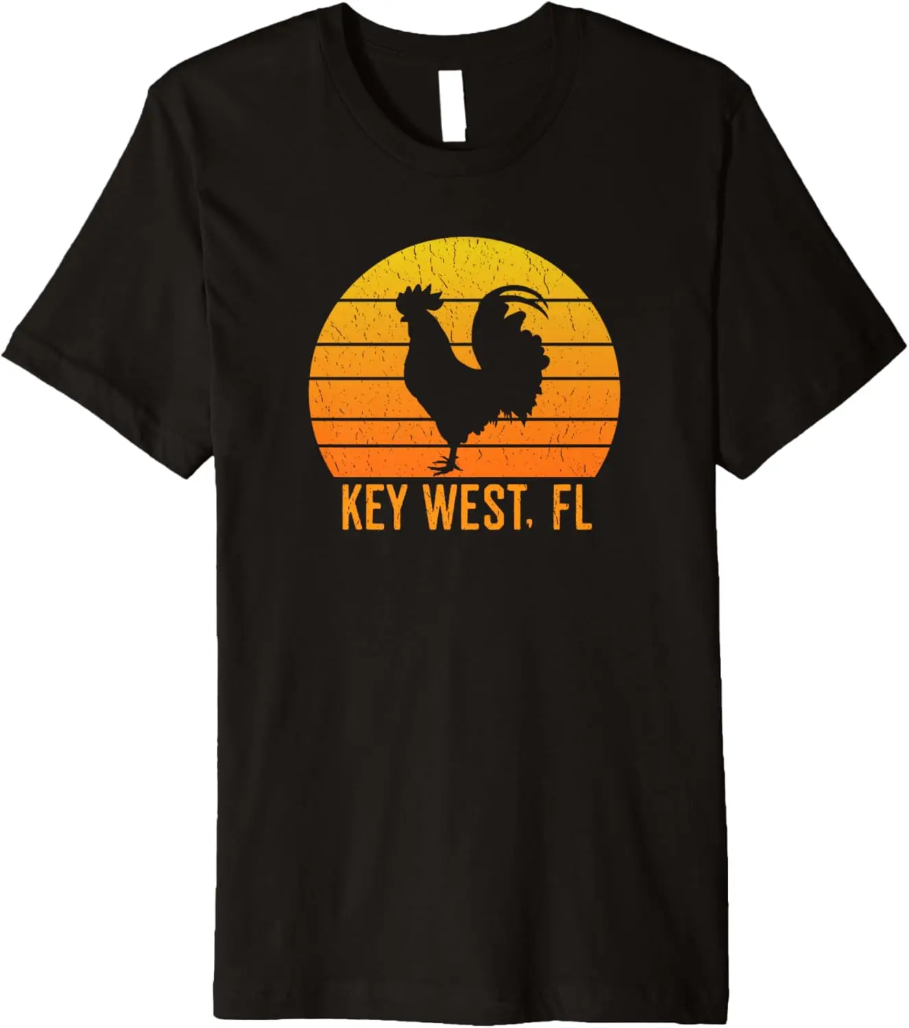 Camiseta Premium Retro Key West Florida Galo