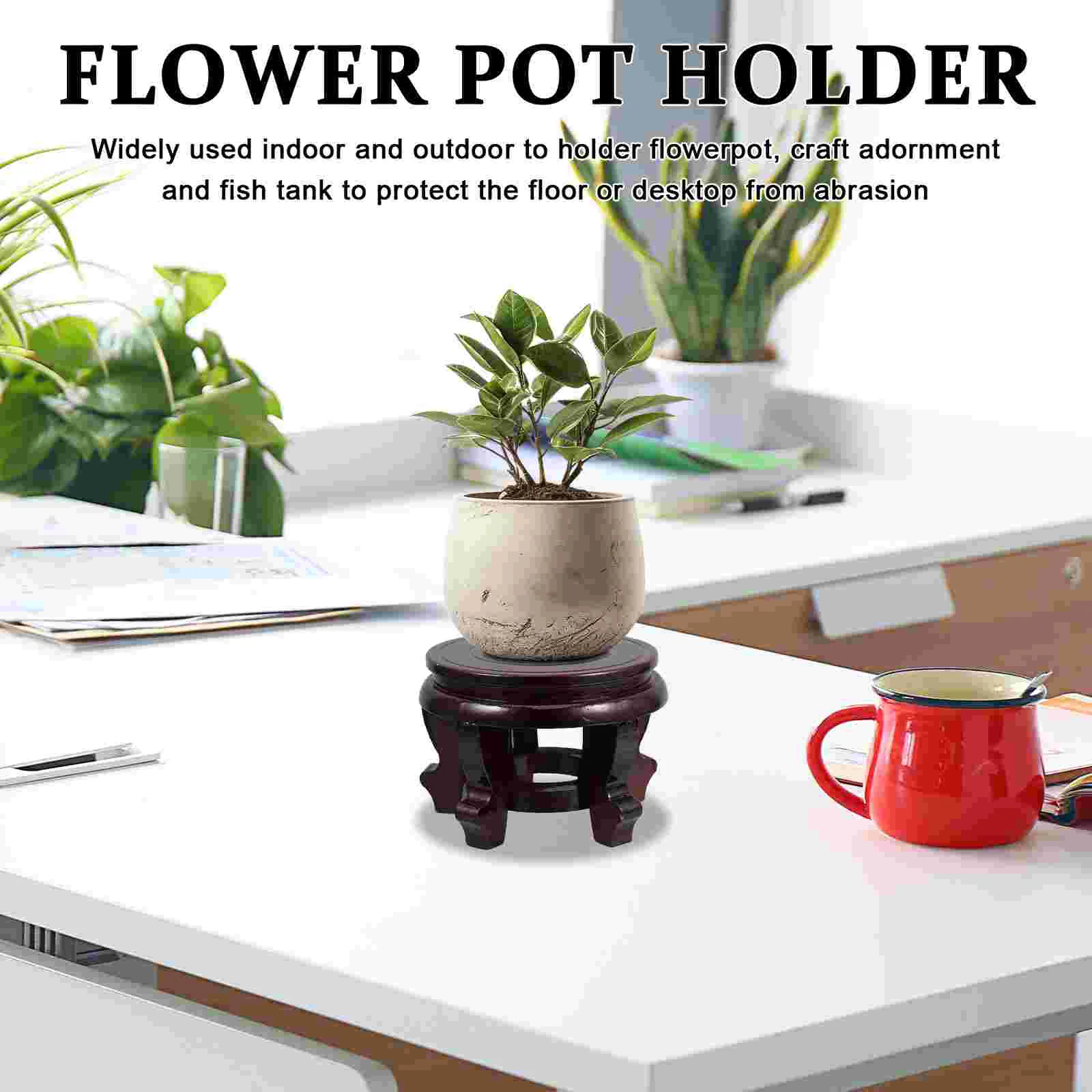 Oriental Plant Stand Indoor Flower Pot Base Pots Wood Artificial Stools Individual