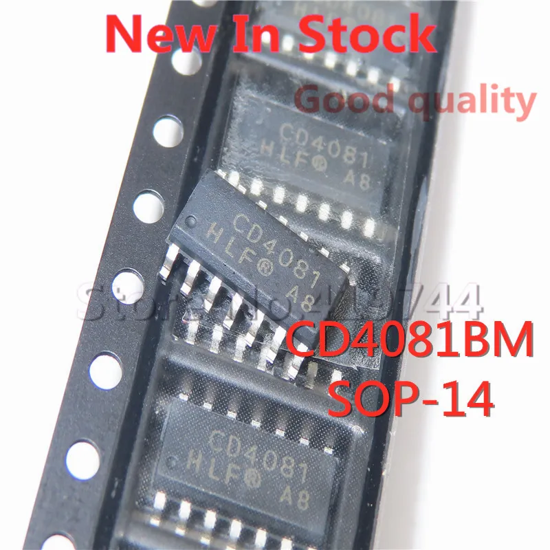 10PCS/LOT CD4081BM CD4081 SMD SOP-14 logic gate and inverter In Stock NEW original IC