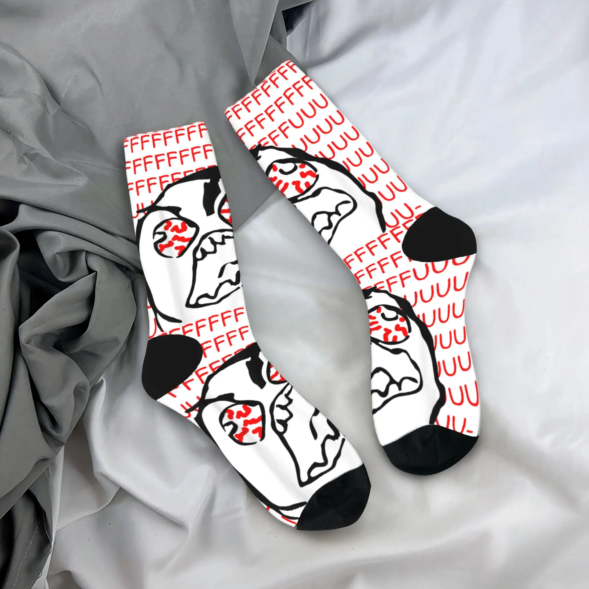 

Носки Angry Rage Guy Meme, весенние чулки, забавные мужские дышащие носки, дизайнерские уличные нескользящие носки