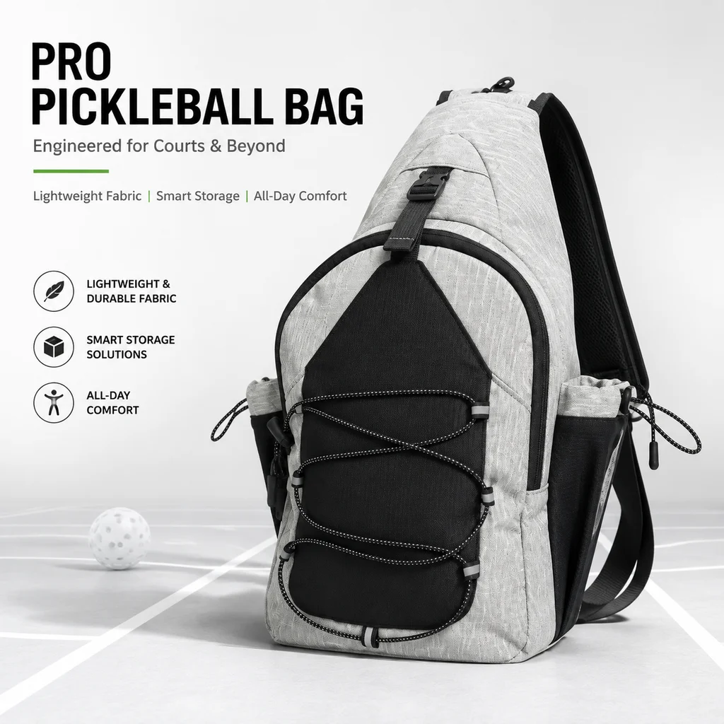 New Pickball Sports Backpack Multi-Purpose Outdoor Cross Chest Bag Comfortable Breathable Sports Equipment Storage Bag