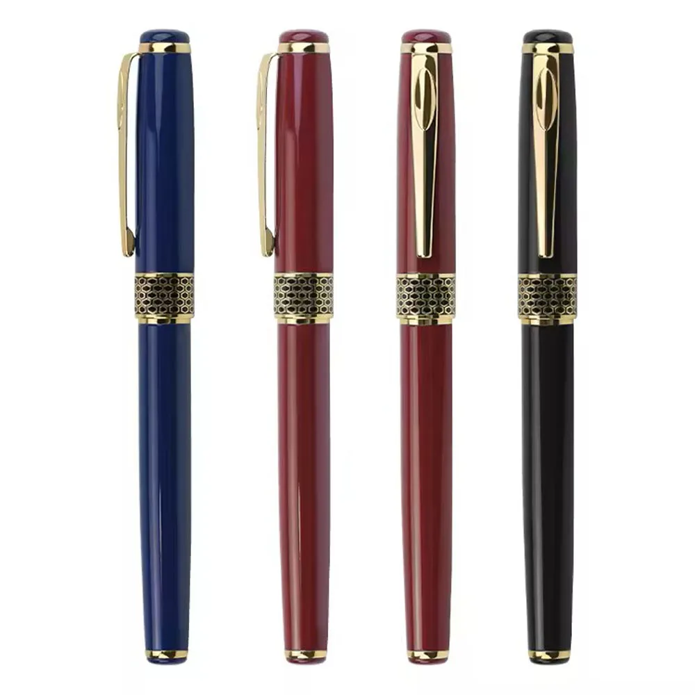 

5Pcs/lot Best quality custom luxury metal pen business gift roller ball pen with custom logo