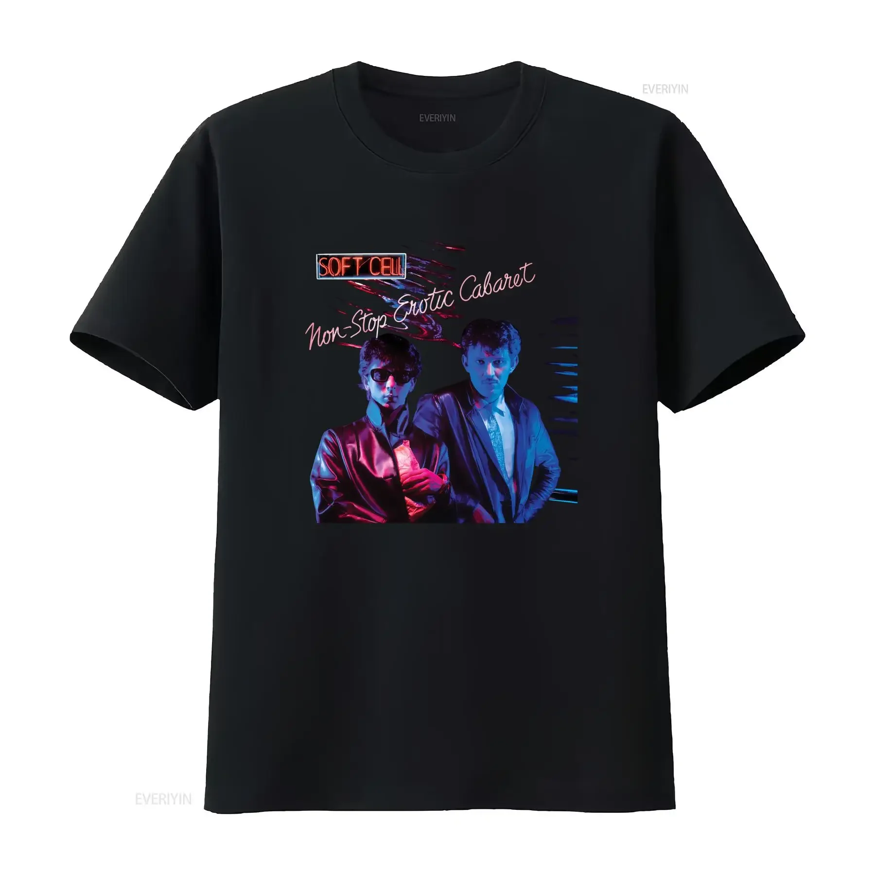 Soft Cell Non Stop Erotic Cabaret T Shirt Featuring Marc Almond David Ball Perfect for Synth Pop Fans vintage Washed Slightly