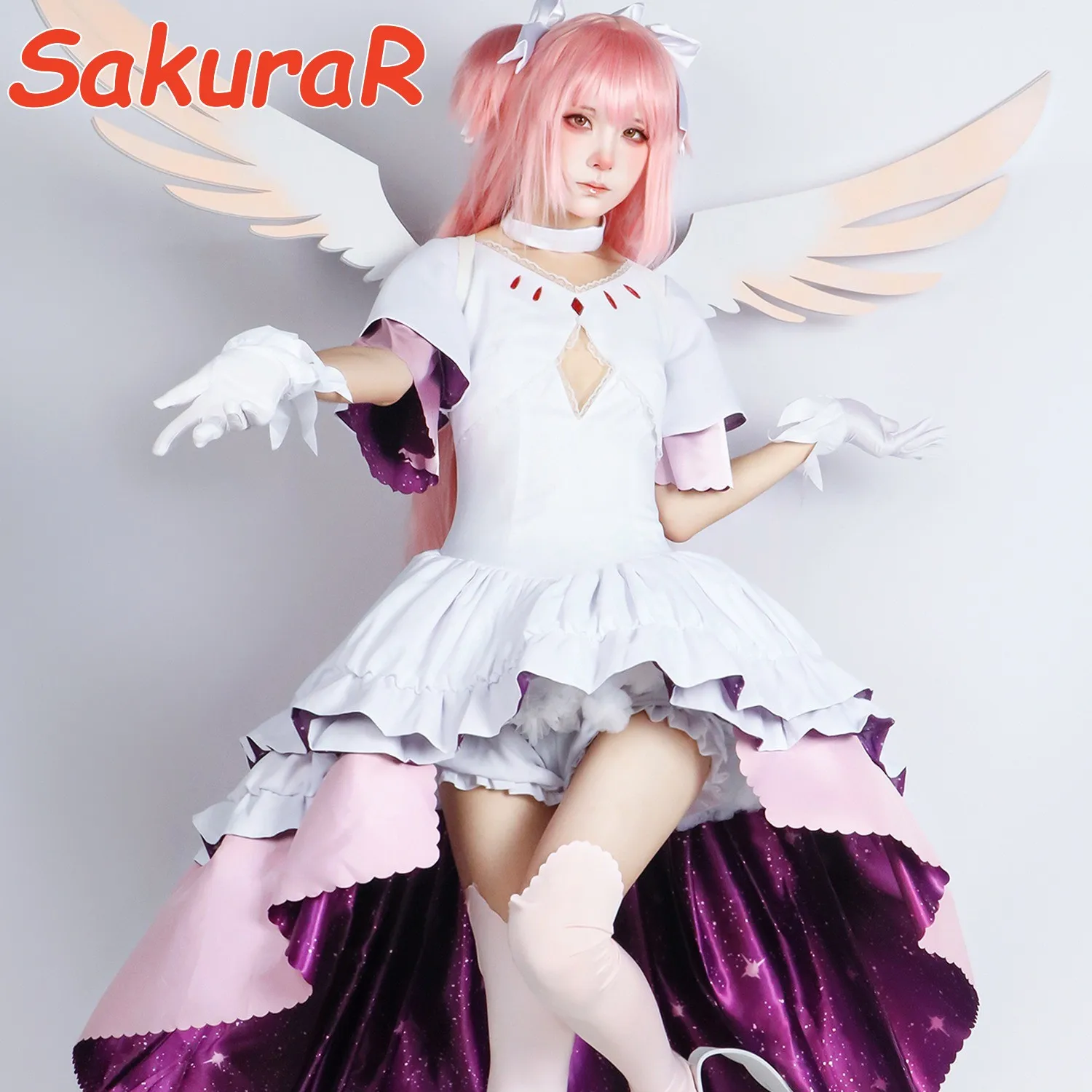 Anime Puella Magi Madoka Magica Kaname Madoka przebranie na karnawał kobiet Kaname Madoka Cosplay impreza z okazji Halloween prezenty sukienka peruka