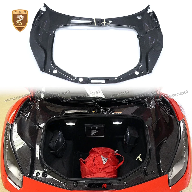 4Pcs/set Car Front Luggage Storage Compartment Panel Trim Cover For Ferrari 488 OEM Replacement Style Interior Accessories