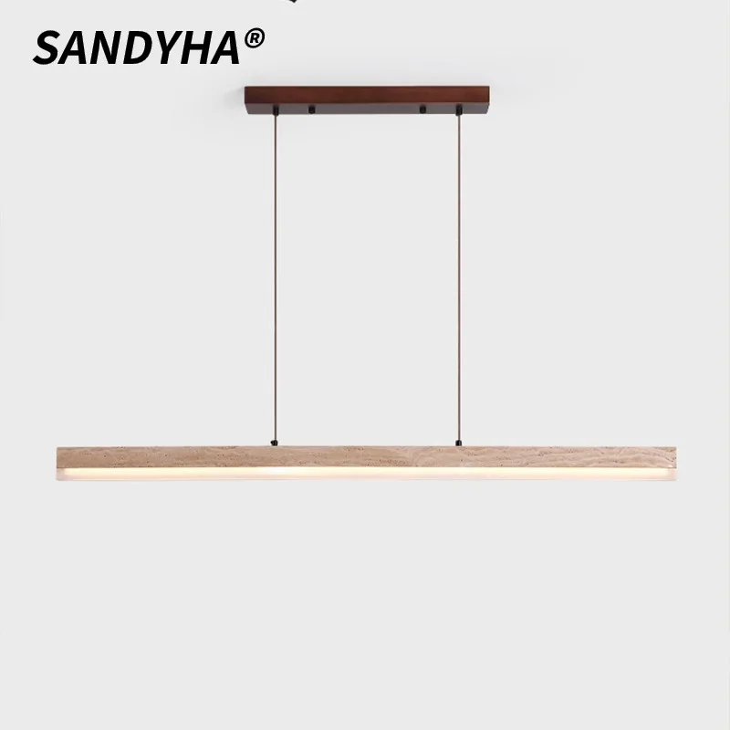 

Современный минималистичный подвесной светильник, желтая пещера, люстра для гостиной, обеденного стола, светильники с длинной полосой, дизайн, светодиодная лампа