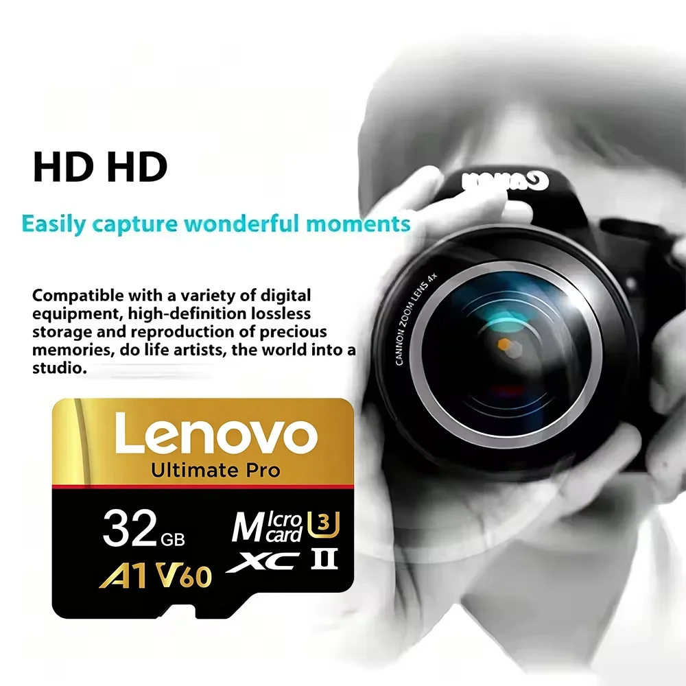 Lenovo High Speed Memory Card 1TB Cartao De Memoria 512GB Micro SD Card 256GB Class 10 TF Flash Card For Phone Tablet UAV NEW
