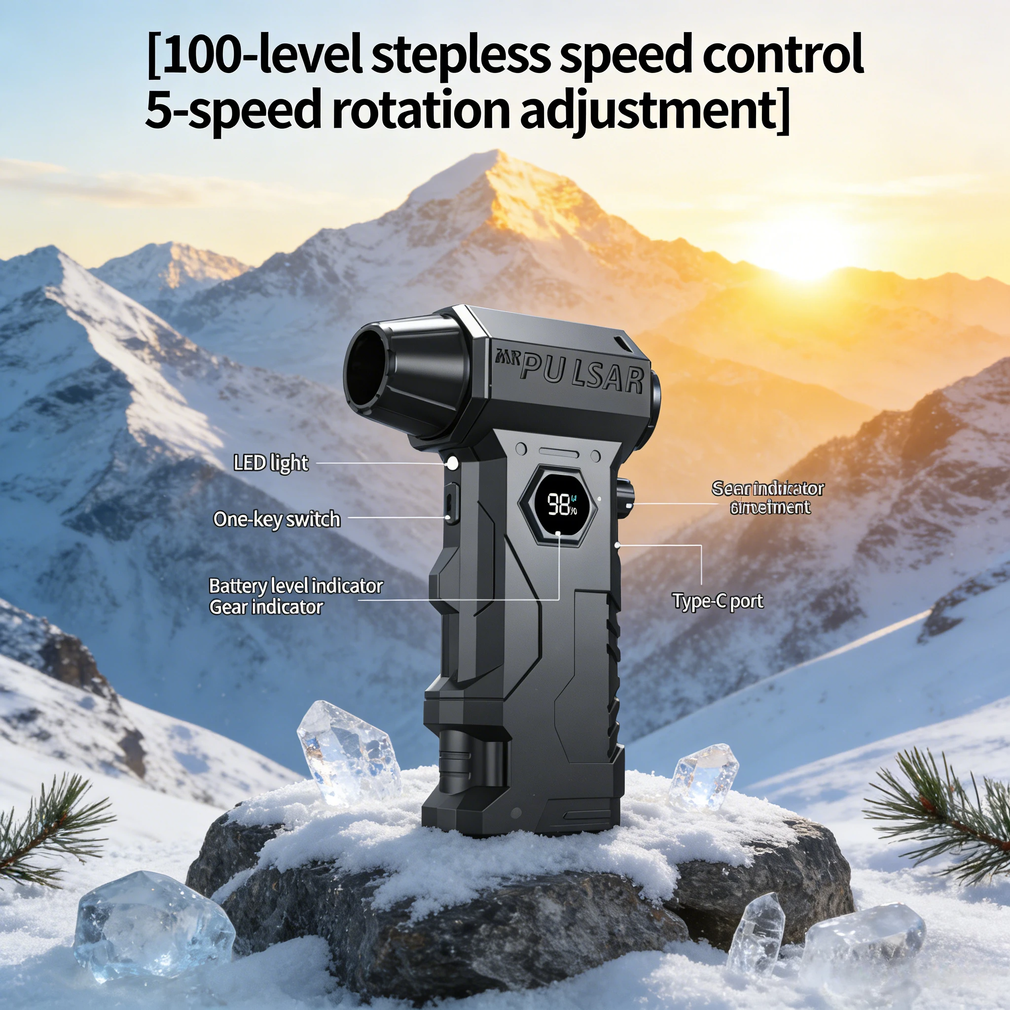 

Пневматический очиститель для автомобиля X7, 990000 об/мин | Мощный вентилятор с индикатором заряда батареи