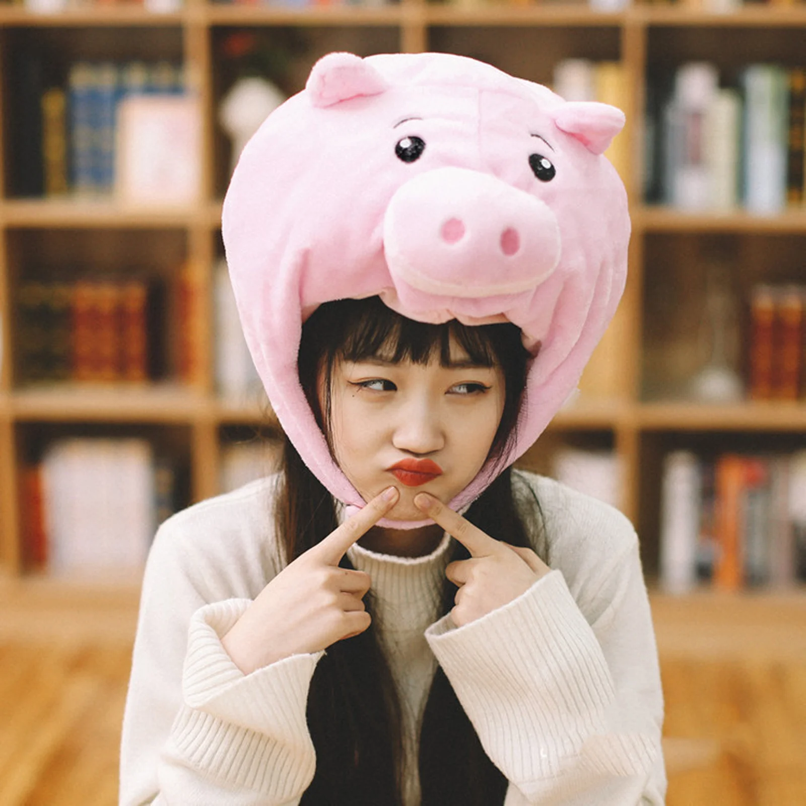 

1Pcs Pig Hat Funny Photo Prop Easy Wear Adhesive Buckle for Party Selfie Photography Accessory Pig Hat Photo Prop