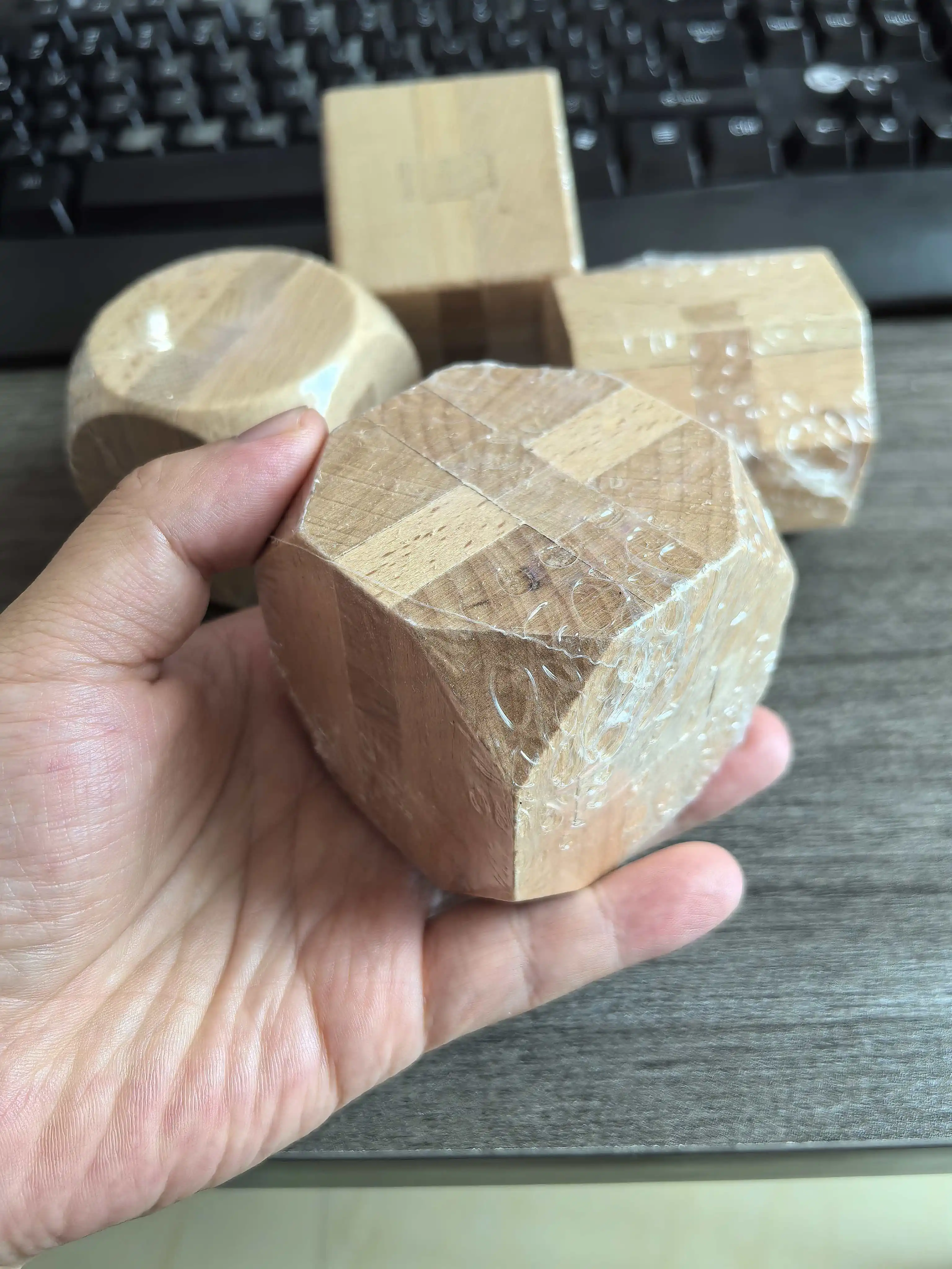 أطفال الدماغ دعابة لغز مكعب تجميع خشبي وتفكيك فتح المتشابكة الذكاء اختبار المنطق التحدي ألعاب تعليمية