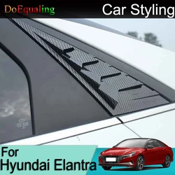 For Hyundai Elantra 7th 2023 Car Rear Triangular Blinds Modified Window Air Outlet Body Exterior 2022 2024 Avante I30 Sedan