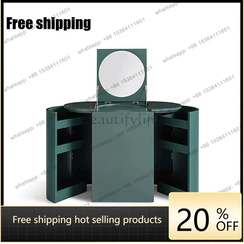 LJY Makeup Mirror Vanity Table Chair Accessories Organizer Cosmetics Dressing Table Luxury Bedroom Vestidores Lounge Suite Furni