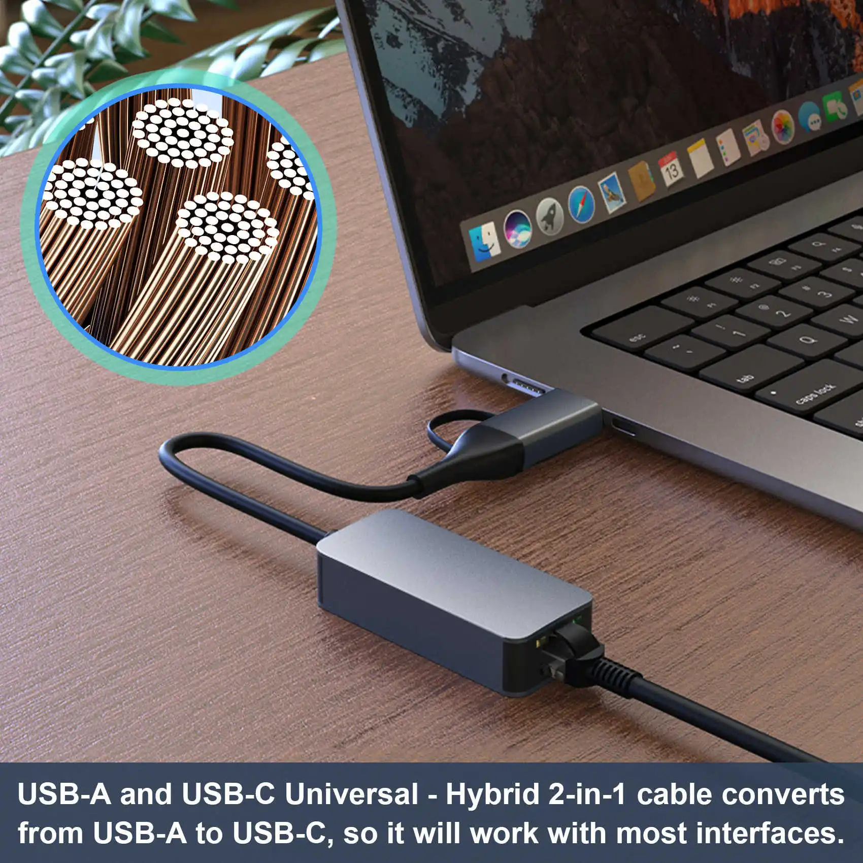 2.5 Gigabit Ethernet Adapter Type-C USB 3.0 To RJ45 LAN 2500Mbps High Speed 2.5G Network Card For NAS Laptop PC image 4