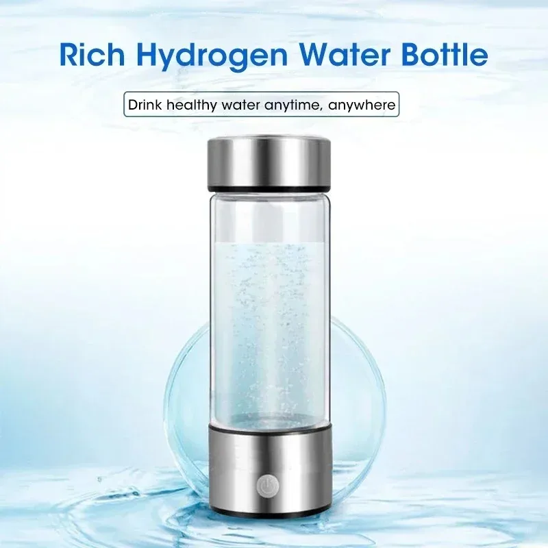 Hydrogen Water Bottle Portable Rechargeable Hydrogen Rich Water Ionizer Machine Generator Health Water Glass Cup