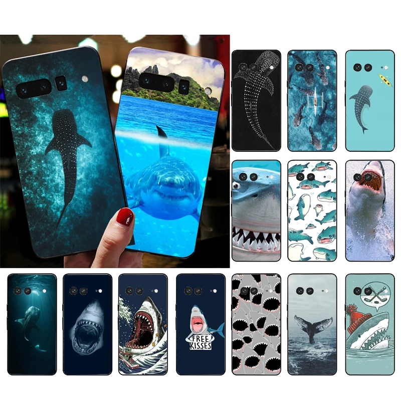 

Phone Case for Google Pixel 10 9 Pro XL 9A 8 7 6 Pro Pixel 8A 7A 6A Pixel 8 7 6 5 Ocean Whale Sharks Shark Funda