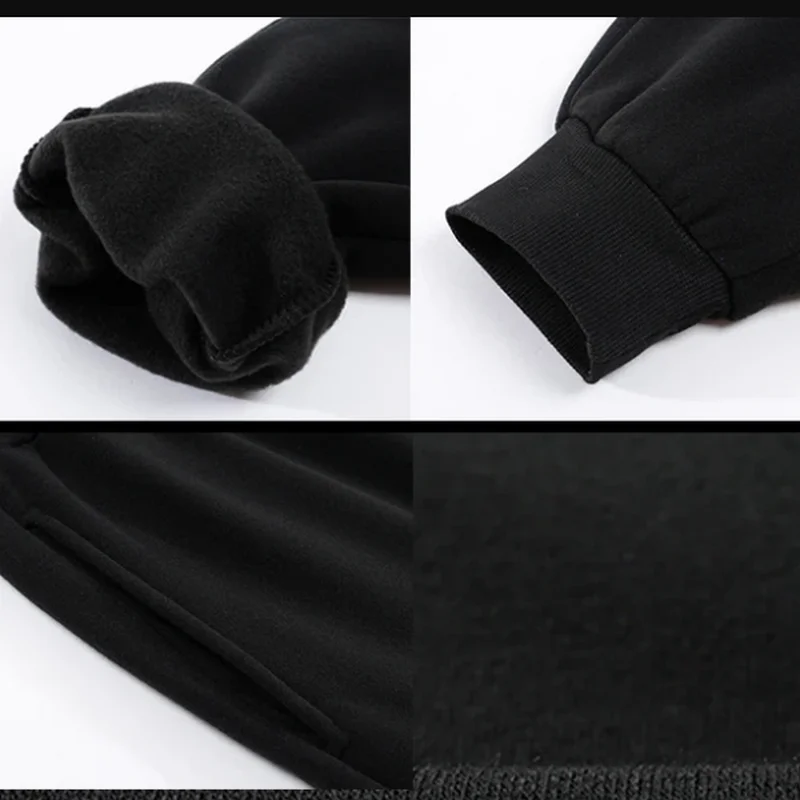 Pantaloni sportivi caldi invernali con stampa di lettere alla moda Pantaloni da jogging casual in peluche da uomo Pantaloni morbidi larghi alla moda maschile