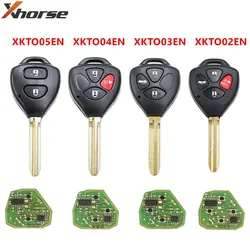 3 sztuki Xhorse XK drut uniwersalny klucz zdalny XKTO02EN XKTO03EN XKTO04EN XKTO04EN XKTO05EN do stylu Toyota dla VVDI2 / VVDI Mini