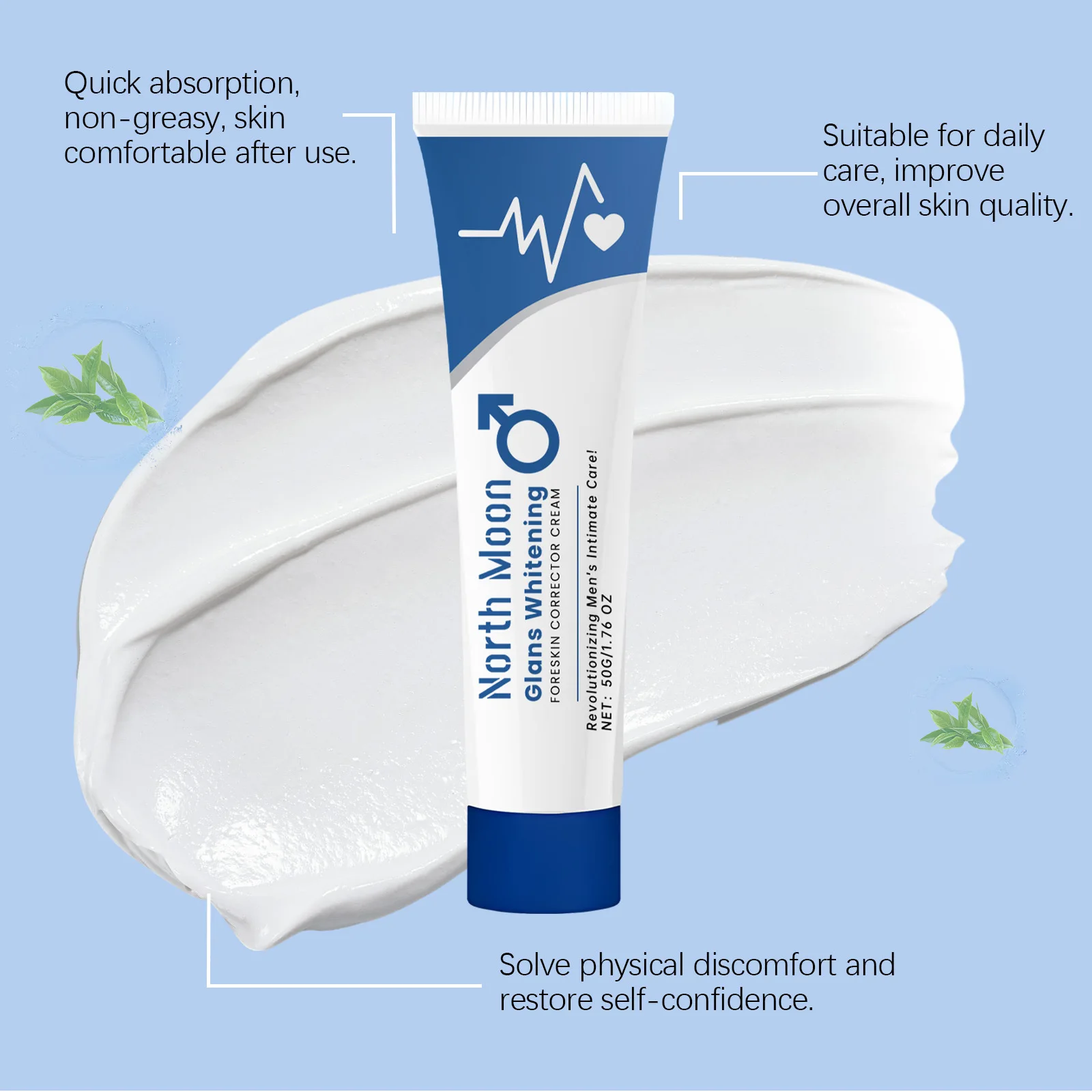 50 جرام كريم العناية بالأجزاء الخاصة للرجال يهدئ التعب وتحديث الحفاظ على الصحة ويقلل من الانزعاج كريمات علاج البروستاتا