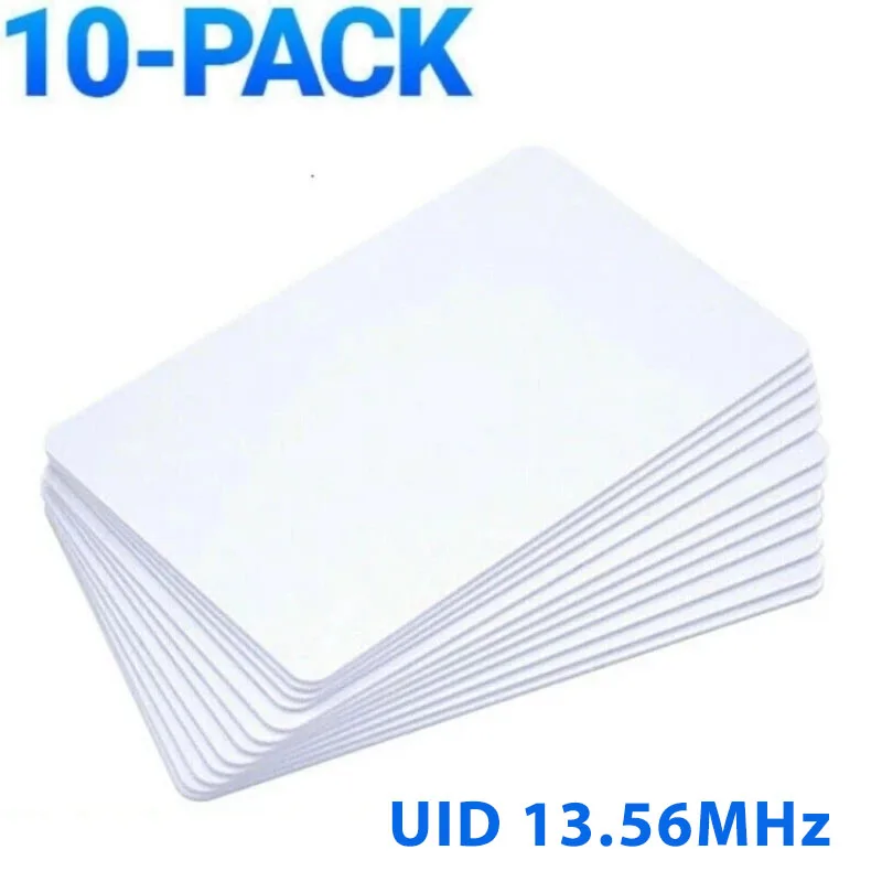 10pcs 13.56MHz UID Writable Rewritable Clone IC Smart Key Card Compatible with MIFARE Classic 1K RFID for Access Control Key Tag