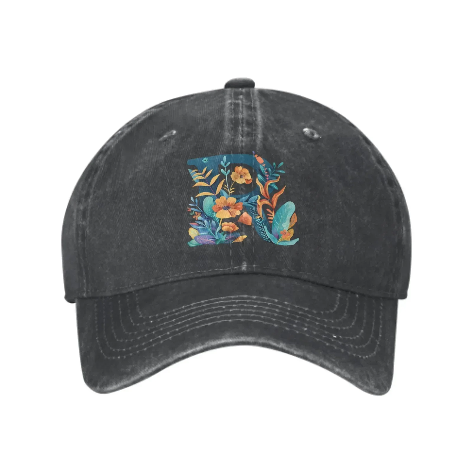 Colorful Flower R Fashion Classic Cotton Trucker Hat Summer Dad Cowboy Cap Outdoor Leisure Basketball Caps