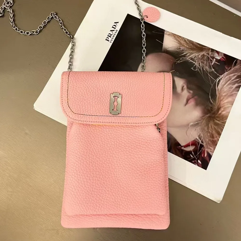 شعبية الجلود تغيير حقيبة الأزياء تنوعا سلسلة حقيبة صغيرة الرجال النساء مع نفس النمط رسول حقيبة الهاتف المحمول المد