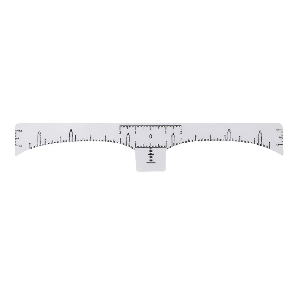 

100Pcs Disposable Eyebrow Ruler Mini Measure Tool for Precise Eyebrow Lip Line Symmetry Calibration Ruler Vernier Caliper
