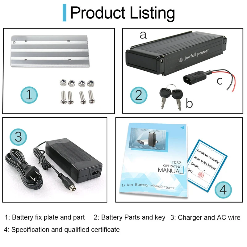 48V 21Ah Rear Rack Electric eBike Battery  48v 24.5AH  Carrier Battery Lithium 36V 13AH 52V 20AH for 1000W 750W 500W 350W Motor