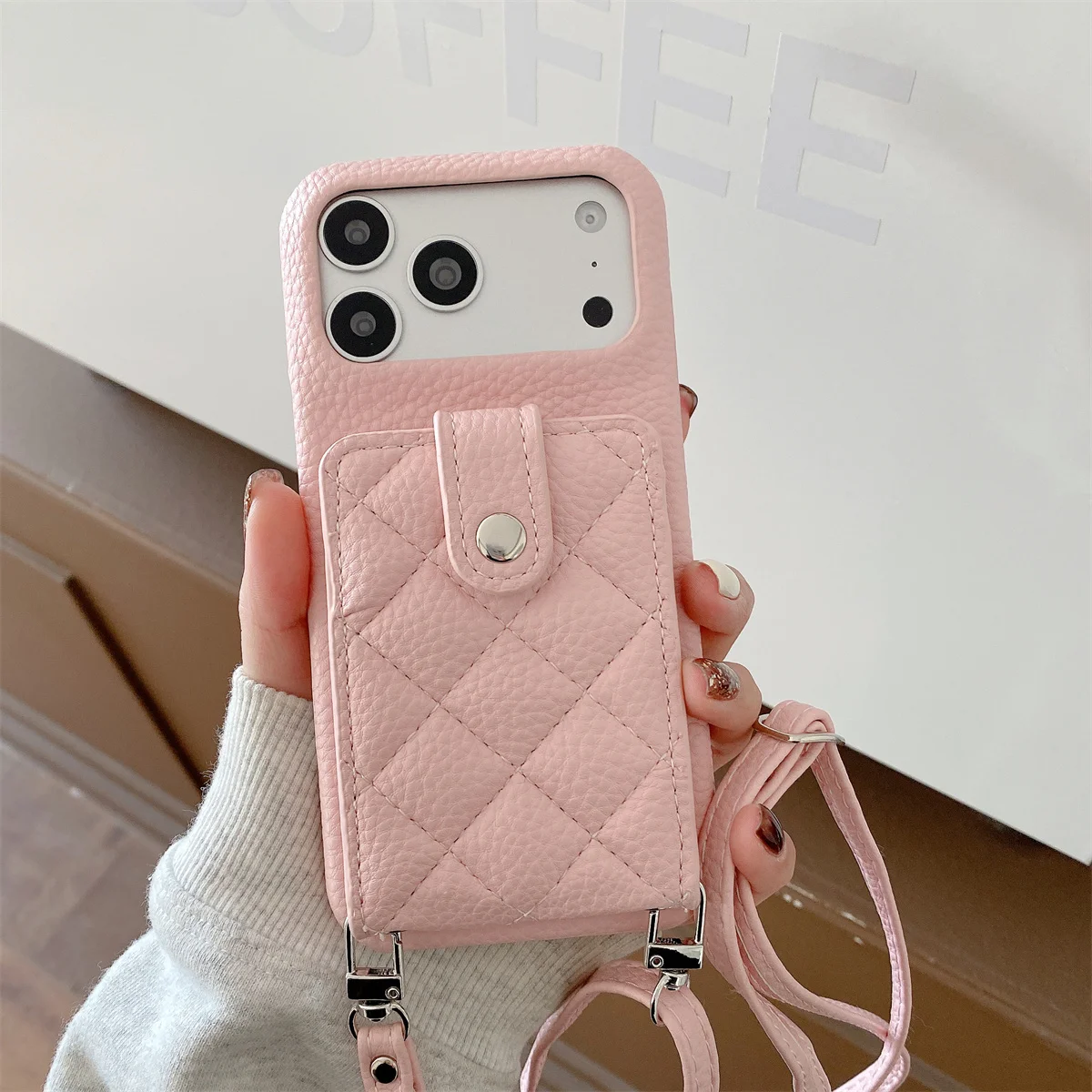 Crossbody Brieftasche mit Kartenfach Handyhülle für iPhone Air 17 Pro Max 16E 16 Plus 15 14 13 12 11 Pro Leder Schutzhülle
