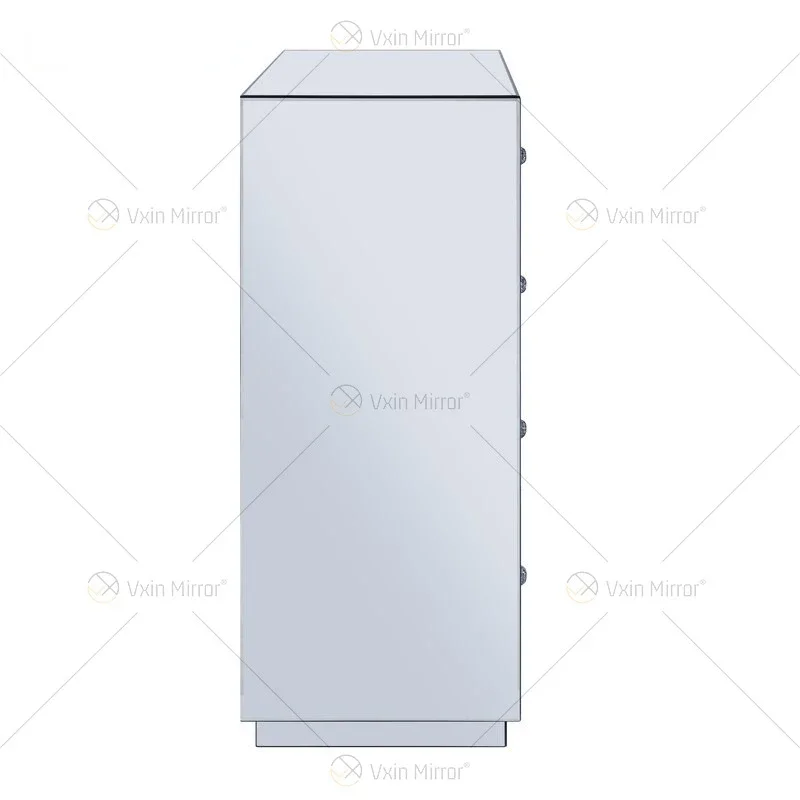 American Light Luxury Mirror Faced Cabinet, Bedroom Storage Cabinet, Glass Furniture Storage Cabinet,