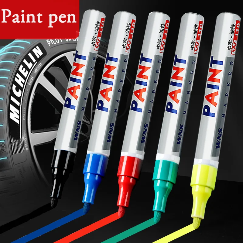 Paint Pen White Marker Pen Waterproof Tracing Repair Oil Proof Oiliness Marker Drawing Pen Industry Tyre Pen Automotive