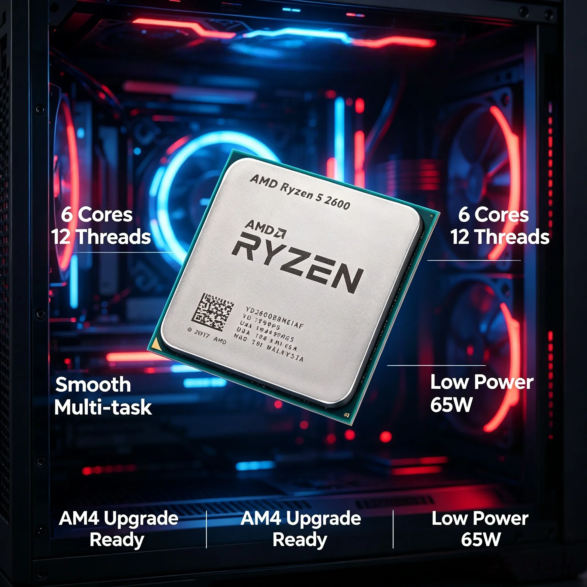 amd-ryzen5-2600-r5-2600-am4-cpu-12nm-6-cores-12-threads-65w-low-power-processor-fit-a320-b450-b550-x470-x570-computer-parts