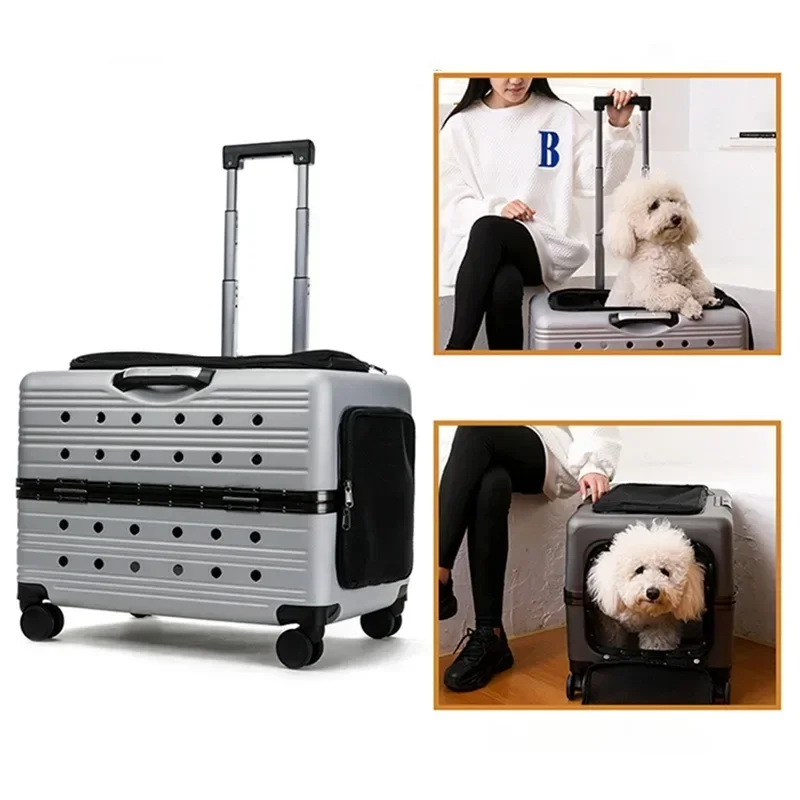 

Large Lightweight Transport Box for Pet, Trolley Case, Travel Carrier, Outdoor Pet Cage, Home Products