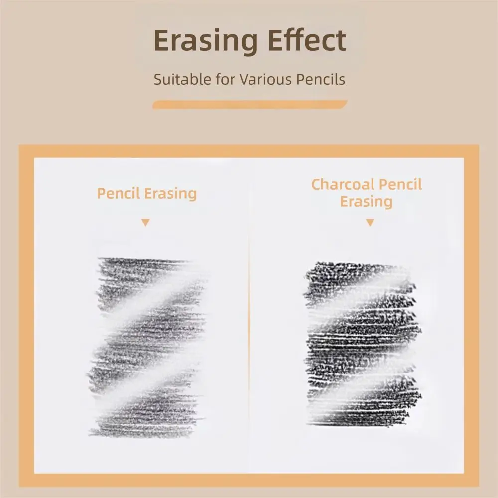 Durable Press Type Highlight Eraser Set Mechanical Precision Eraser Pen with Refills Precision Eraser Art Drawing