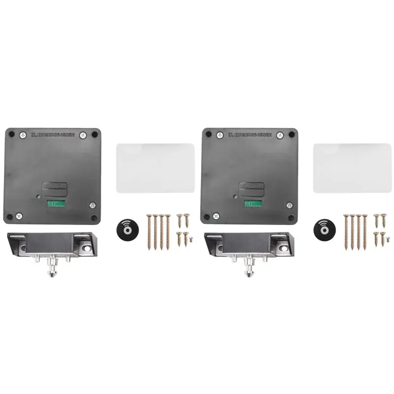 【FEEL THE DIFFERENCE 】2X Smart Wood Door Lock Keyless Invisible Electronic Lock IC Card Ttlock App Unlock Cabinet Locker Furnitu