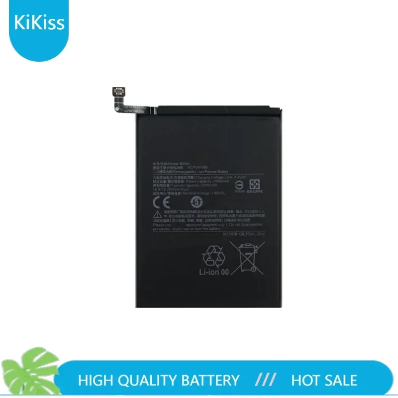 5000mAh Replacement Battery BM54 For Xiaomi Note 9T MTK 800U note9T