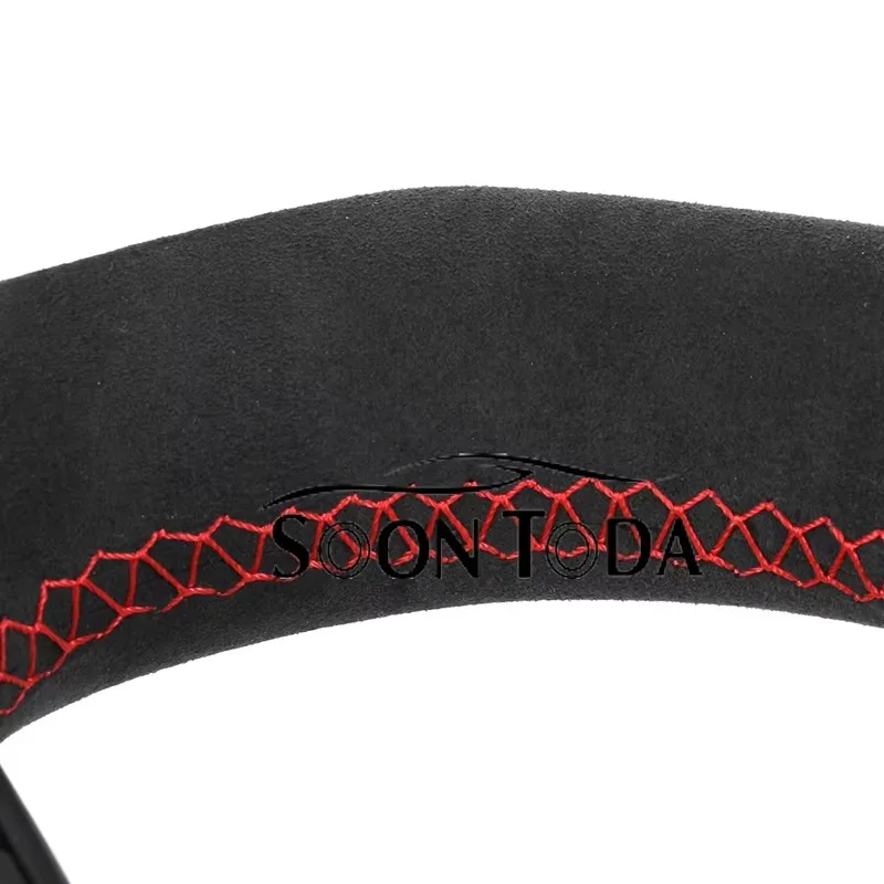Red M1 M2 Button LED Half  Carbon Fiber Steering Wheel Fit F10 F15 F16 F20 F25 F30 F31 F34 F36 F82 E70 Sport Upgrade Wheel view 2