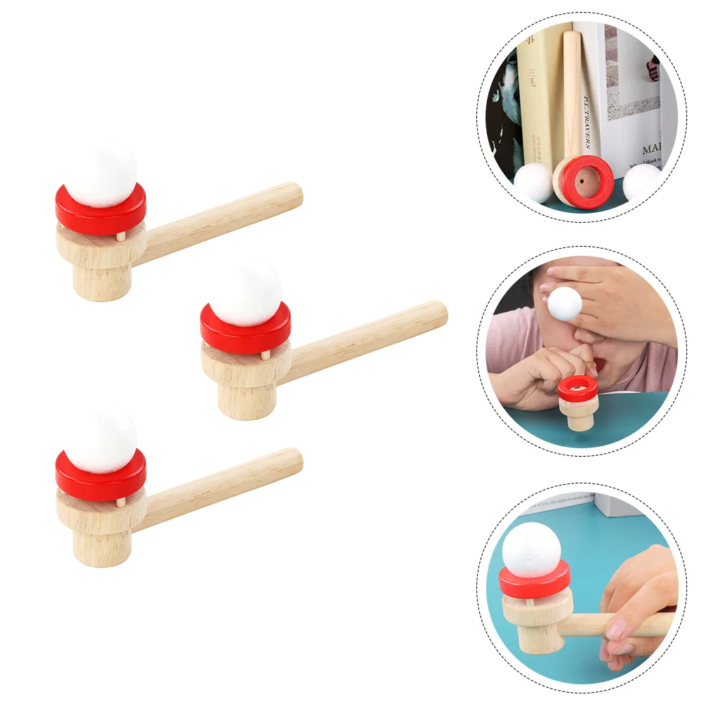 

3 Pcs Blower Children's Toys Balls Balanced Blowing Playthings Pipe Pipes Educational Plastic Cognitive