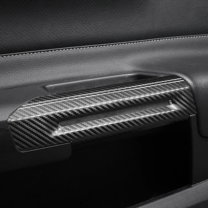 For Ford Mustang GT 2015-2023 Made of Alcantara Car Interior Door Pull Handle Panel Trim Protector Sticker Tuning Accessories view 2