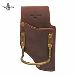 Tourbon 2-in-1 Gürtel Tasche Schlüssel Carry Halter Heavy Duty Leder Werkzeuge Pouch Holster Aufhänger