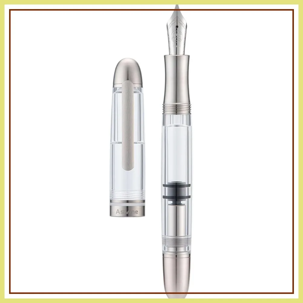 

Piston Filling Fountain Pen with Bock Extra Fine Nib, Clear Acrylic, Smooth Writing Signature Pen Gift Set