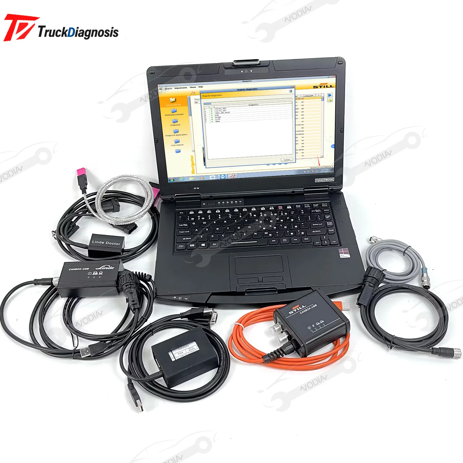 Forklift Full Kit for Linde canbox doctor Judit box Incado Still canbox Diagnosis Scanner Tool+CF53 Laptop