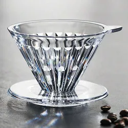 1pc Plastic Pour Over Coffee Dripper Slow Drip Hand Brew Coffee Filter Cup for Home Office Travel Coffee Accessories