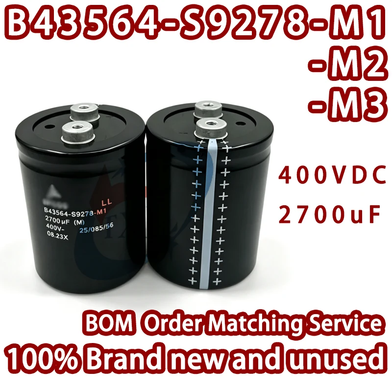 100% Brand New Import-EPCOS B43564-S9278-M-M1-M2-M3 400VDC 2700uF High voltage screw terminal aluminum electrolytic capacitor