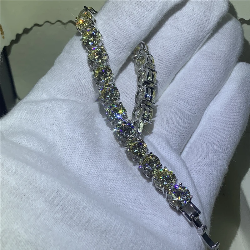 High quality 8mm CZ Tennis Chain Iced Out Zircon Bracelet Hiphop Link Fashion Punk Choker Chain Bling Bling Charms Jewelry new