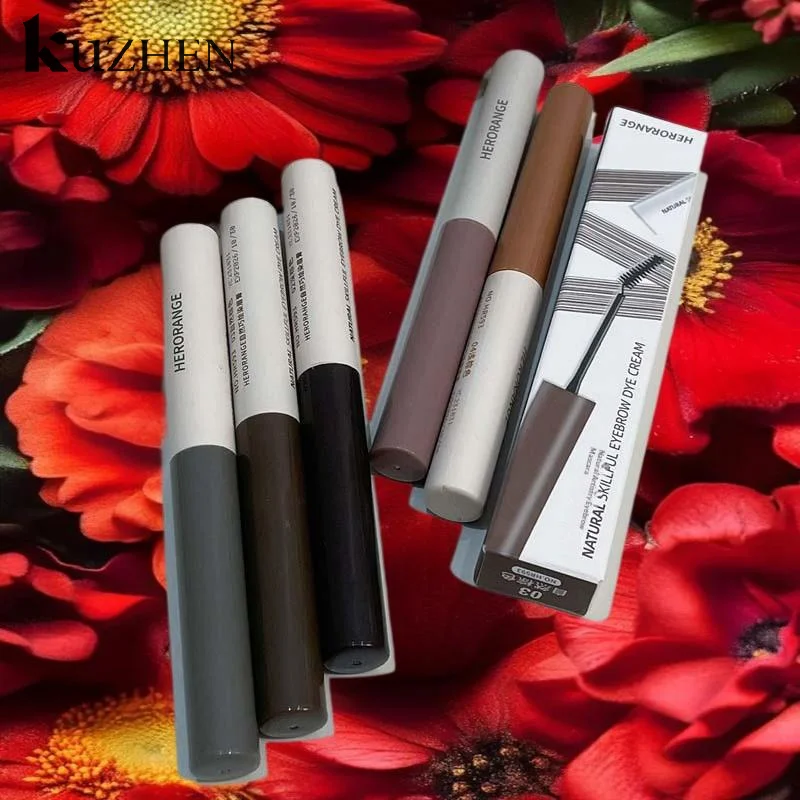 【HERORANGE 】 جل صبغ محسن للحواجب مقاوم للماء يدوم طويلاً وسريع الجفاف وصبغ الحاجب وشم ملون كريمي للحواجب ومستحضرات التجميل #4