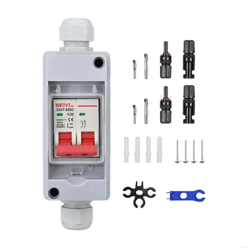 A0KE Flexible Design Solar Combiner Box DC500V Weatherproof Distribution System For Easy Installation In Photovoltaic Project