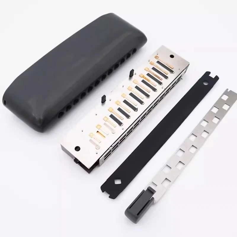 12-Hole chromatic harmonica, professional harmonica in the key of c
