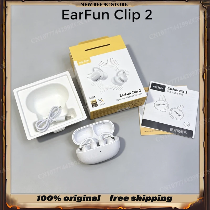 

618 Sales Earfun Clip 2 Open Ear Clip Wireless Sport Bluetooth Earbuds Ai Translation Upgrade 12Mm Wide Driver Ip55 Sweatproof