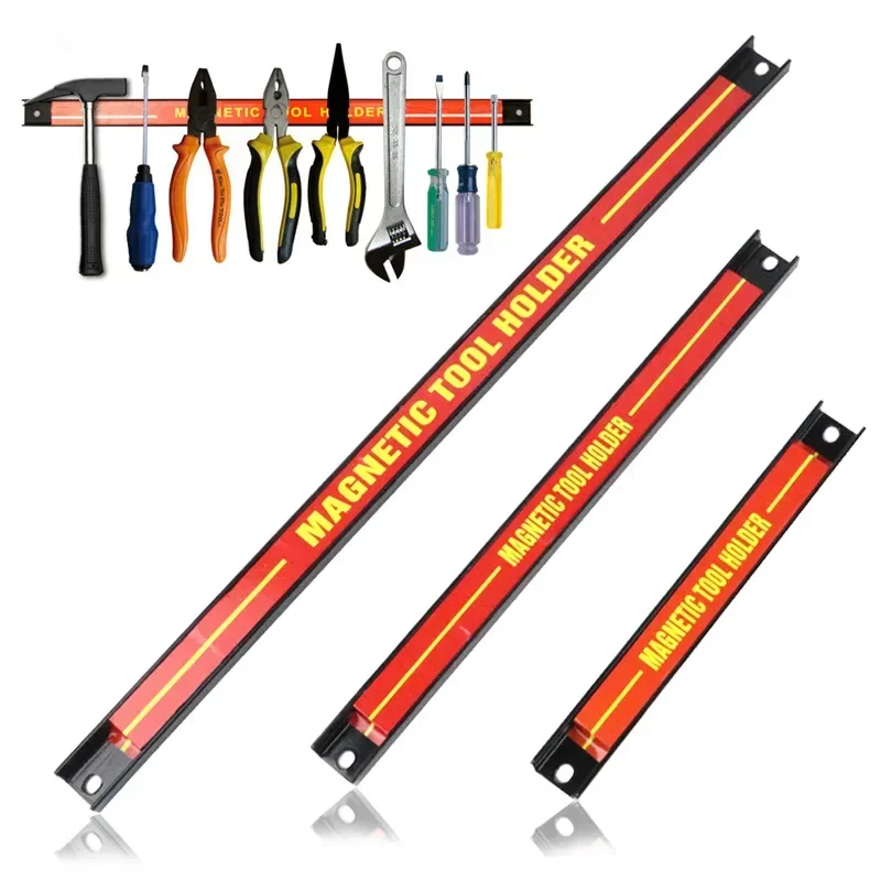 3pcs 200/300/460mm Magnetic Tool Holder Heavy-duty Magnet Tool Bar Strip Rack Wrench Hardware Tool Racks Workshop Storage Tools