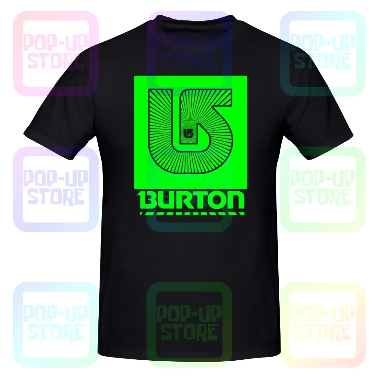 Burton snowboard camiseta con Logo verde camiseta regalo tendencia Harajuku todo fósforo